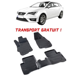 Seat Leon III 2012-2020 Set 4 covorase auto din cauciuc tip tavita premium line 3D - Transport Gratuit! accesorii pentru autoturismul tau - masina v48341