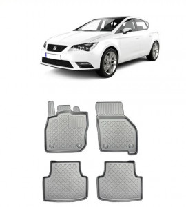 Seat Leon IV Phev, Hatchback, Din 2020 - Prezent , Set Covorase Auto Tip Tavita Premium 3D, din cauciuc accesorii pentru autoturismul tau - masina v169981