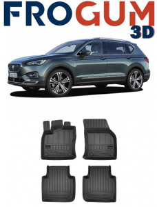 Seat Tarraco, Suv, Din 10.2018 - Prezent , Set Covorase Auto Tip Tavita Premium 3D, din cauciuc accesorii pentru autoturismul tau - masina v173042