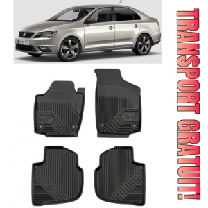 Seat Toledo IV Din 02.2013 - 05.2019, Hatchback , Set Covorase Auto Tip Tavita Premium 3D, din cauciuc