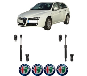 Set 2 amortizoare portbagaj haion ALFA ROMEO 159 Sportwagon (939_) din 2005-2012, 2 bucati, MAGNUM TECHNOLOGY, 4 stickere auto ALFA ROMEO v4470