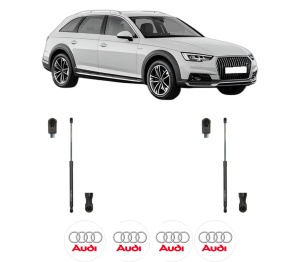 Set 2 amortizoare portbagaj haion AUDI A4 Allroad B9 (8WH, 8WJ) din 2016-2020, 2 bucati, KROSNO, 4 stickere auto AUDI v985