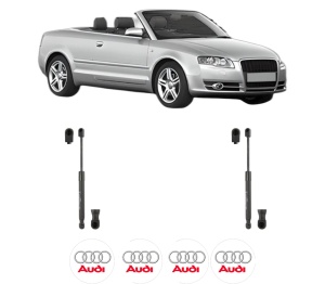 Set 2 amortizoare portbagaj haion AUDI A4 B6 Convertible (8H7) din 2002-2005, 2 bucati, KROSNO, 4 stickere auto AUDI v2545