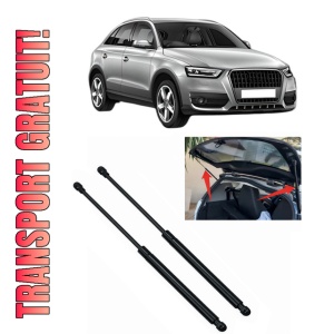 Set 2 amortizoare portbagaj haion AUDI Q3 (8UB, 8UG) din 2011-2018, 2 bucati, MAGNUM TECHNOLOGY, 4 stickere auto AUDI