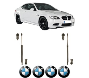 Set 2 amortizoare portbagaj haion BMW Seria 3 Coupe (E92) din 2006-2013, 2 bucati, KROSNO, 4 stickere auto BMW Seria v4105