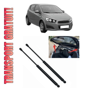 Set 2 amortizoare portbagaj haion CHEVROLET AVEO Hatchback (T300) din 2011-2015, 2 bucati, KROSNO, 4 stickere auto CHEVROLET