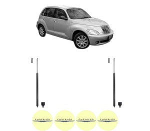 Set 2 amortizoare portbagaj haion CHRYSLER PT CRUISER (PT_) din 2000-2010, 2 bucati, KROSNO, 4 stickere auto CHRYSLER v1525