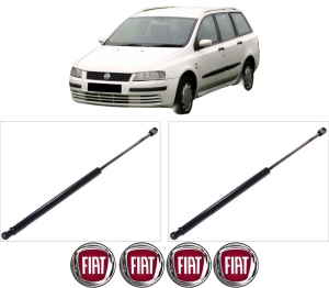 Set 2 amortizoare portbagaj haion FIAT STILO Multi Wagon (192_) din 2003-2008, 2 bucati, KROSNO, 4 stickere auto FIAT v6565