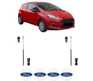 Set 2 amortizoare portbagaj haion FORD FIESTA VII Van din 2018-2020, 2 bucati, KROSNO, 4 stickere auto FORD v205