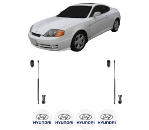 Set 2 amortizoare portbagaj haion HYUNDAI COUPE II (GK) din 2001-2009, 2 bucati, KROSNO, 4 stickere auto HYUNDAI v2610