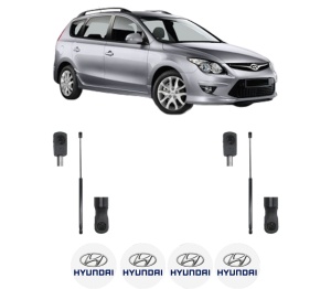 Set 2 amortizoare portbagaj haion HYUNDAI i30 Estate (GD) din 2012-2017, 2 bucati, MAGNUM TECHNOLOGY, 4 stickere auto HYUNDAI v6205