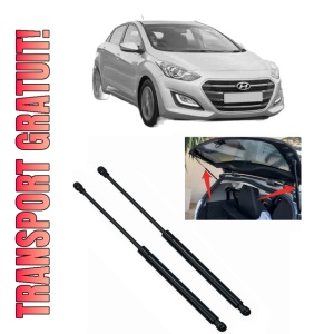 Set 2 amortizoare portbagaj haion HYUNDAI i30 Hatchback Van (GDE) din 2015-2017, 2 bucati, MAGNUM TECHNOLOGY, 4 stickere auto HYUNDAI