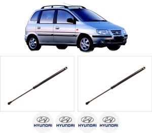 Set 2 amortizoare portbagaj haion HYUNDAI MATRIX (FC) din 2001-2010, 2 bucati, KROSNO, 4 stickere auto HYUNDAI v5665