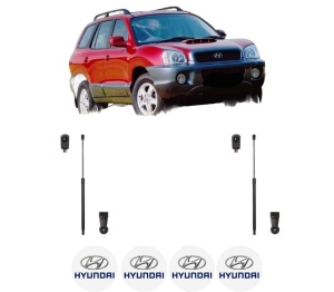 Set 2 amortizoare portbagaj haion HYUNDAI SANTA FÉ I (SM) din 2001-2006, 2 bucati, MAGNUM TECHNOLOGY, 4 stickere auto HYUNDAI v4530