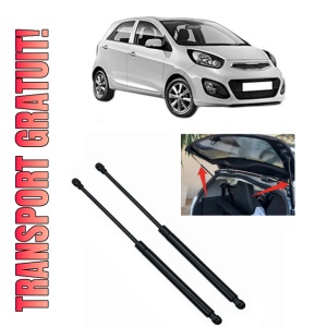 Set 2 amortizoare portbagaj haion KIA PICANTO II (TA) din 2011-2017, 2 bucati, KROSNO, 4 stickere auto KIA