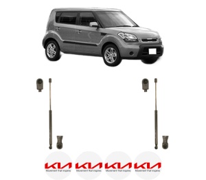 Set 2 amortizoare portbagaj haion KIA SOUL I (AM) din 2009-2014, 2 bucati, KROSNO, 4 stickere auto KIA v2065