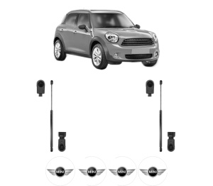 Set 2 amortizoare portbagaj haion MINI COUNTRYMAN (R60) din 2010-2016, 2 bucati, KROSNO, 4 stickere auto MINI v1465