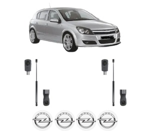 Set 2 amortizoare portbagaj haion OPEL ASTRA H (A04) din 2004-2014, 2 bucati, MAGNUM TECHNOLOGY, 4 stickere auto OPEL v2725