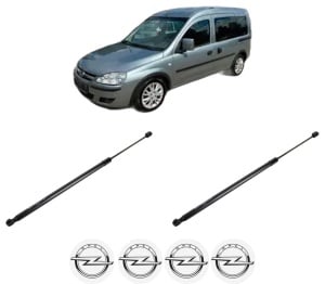 Set 2 amortizoare portbagaj haion OPEL COMBO Tour din 2001-2011, 2 bucati, KROSNO, 4 stickere auto OPEL v5965