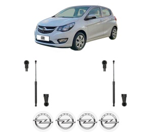Set 2 amortizoare portbagaj haion OPEL KARL (C16) din 2015-2019, 2 bucati, KROSNO, 4 stickere auto OPEL v745