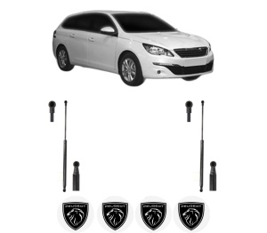 Set 2 amortizoare portbagaj haion PEUGEOT 308 SW II Estate Van (LC_) din 2014-2021, 2 bucati, KROSNO, 4 stickere auto PEUGEOT v2125