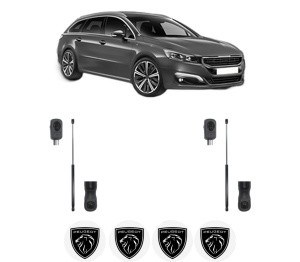 Set 2 amortizoare portbagaj haion PEUGEOT 508 SW I (8E_) din 2010-2018, 2 bucati, MAGNUM TECHNOLOGY, 4 stickere auto PEUGEOT v4585