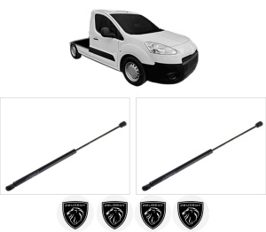 Set 2 amortizoare portbagaj haion PEUGEOT PARTNER Platform/Chassis din 2009-2015, 2 bucati, KROSNO, 4 stickere auto PEUGEOT v2425