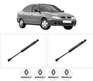 Set 2 amortizoare portbagaj haion RENAULT MEGANE I Classic (LA0/1_) din 1996-2003, 2 bucati, KROSNO, 4 stickere auto RENAULT v5785