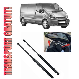 Set 2 amortizoare portbagaj haion RENAULT TRAFIC II Van (FL) din 2001-2007, 2 bucati, KROSNO, 4 stickere auto RENAULT