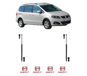 Set 2 amortizoare portbagaj haion SEAT ALHAMBRA (710, 711) din 2010-2022, 2 bucati, KROSNO, 4 stickere auto SEAT v1410