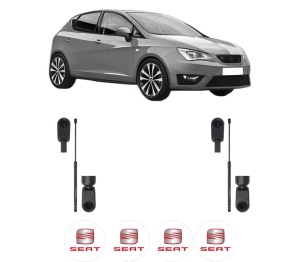 Set 2 amortizoare portbagaj haion SEAT IBIZA V (KJ1, KJG) din 2017-2020, 2 bucati, KROSNO, 4 stickere auto SEAT v330