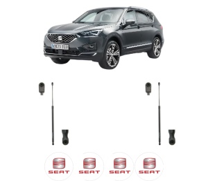 Set 2 amortizoare portbagaj haion SEAT TARRACO (KN2) din 2018-2024, 2 bucati, KROSNO, 4 stickere auto SEAT v150