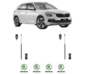 Set 2 amortizoare portbagaj haion SKODA KAMIQ (NW4) din 2019-2020, 2 bucati, KROSNO, 4 stickere auto SKODA v30
