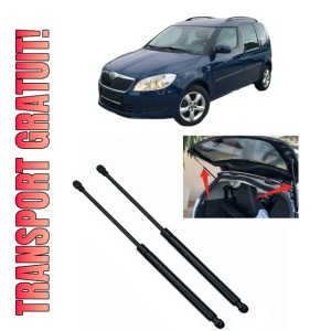Set 2 amortizoare portbagaj haion SKODA ROOMSTER (5J7) din 2006-2015, 2 bucati, KROSNO, 4 stickere auto SKODA