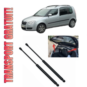 Set 2 amortizoare portbagaj haion SKODA ROOMSTER Praktik (5J) din 2007-2015, 2 bucati, KROSNO, 4 stickere auto SKODA