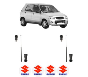 Set 2 amortizoare portbagaj haion SUZUKI ALTO VI (FF, HA24_) din 2002-2008, 2 bucati, KROSNO, 4 stickere auto SUZUKI v2785
