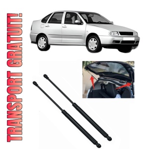 Set 2 amortizoare portbagaj haion Volkswagen POLO III CLASSIC (6V2) din 1996-2002, 2 bucati, MAGNUM TECHNOLOGY, 4 stickere auto Volkswagen