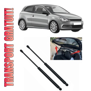Set 2 amortizoare portbagaj haion Volkswagen POLO V (6R1, 6C1) din 2009-2022, 2 bucati, MAGNUM TECHNOLOGY, 4 stickere auto Volkswagen