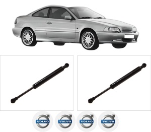 Set 2 amortizoare portbagaj haion VOLVO C70 I Coupe (872) din 1997-2002, 2 bucati, KROSNO, 4 stickere auto VOLVO v3625