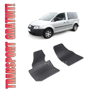 Set 2 covorase Volkswagen Caddy 2M 2005-2020, din cauciuc 100%, compatibile cu autoturismul Volkswagen Caddy