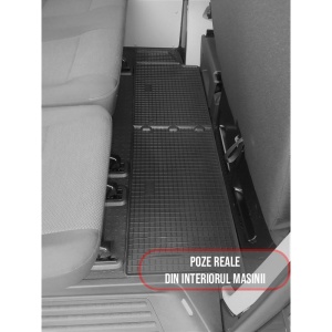 Set 2 covorase Volkswagen T6 Transporter/Caravelle 2015-2019, Randul 2 din cauciuc 100%, compatibile cu autoturismul Volkswagen v5671