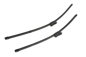 Set 3 stergatoare AUDI Q5 (GUB) din 2025, pentru parbriz si luneta fata si spate auto, Valeo Silencio Xtrm, din cauciuc siliconat rezistent, 4 Stickere Auto AUDI v12560