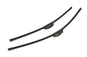 Set 3 stergatoare JEEP GRAND CHEROKEE VAN (WK2) din 2013, pentru parbriz si luneta fata si spate auto, Bosch Twin, din cauciuc siliconat rezistent, 4 Stickere Auto JEEP v4748