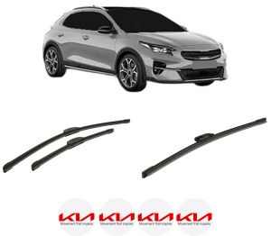 Set 3 stergatoare KIA XCEED Van (CD) din 2019-2020, pentru parbriz si luneta fata si spate auto, Bosch Aerotwin-Aerotwin Retrofit, din cauciuc siliconat rezistent, 4 Stickere Auto KIA - Img 2