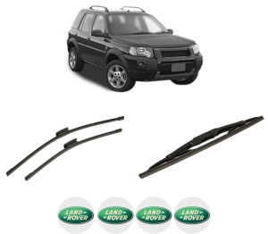 Set 3 stergatoare LAND ROVER FREELANDER 2 (L359) din 2006-2014, pentru parbriz si luneta fata si spate auto, Bosch Twin-Aerotwin Multi, din cauciuc siliconat rezistent, 4 Stickere Auto LAND ROVER - Img 2