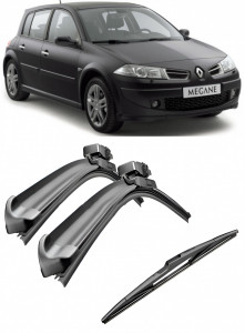 Set 3 stergatoare parbriz si luneta AR604S (600mm x 450mm) pentru Renault Megane II Hatchback (11.02-01.06) Bosch accesorii pentru autoturismul tau - masina v217513