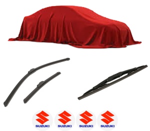 Set 3 stergatoare SUZUKI SX4 (EY, GY) din 2006-2015, pentru parbriz si luneta fata si spate auto, Bosch Twin-Aerotwin Retrofit, din cauciuc siliconat rezistent, 4 Stickere Auto SUZUKI - Img 2