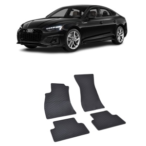 Set 4 covorase Audi A5 Mhev 2025-prezent, din cauciuc 100%, compatibile cu autoturismul AUDI A5 v402