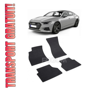 Set 4 covorase Audi A6 Allroad 2018-prezent, din cauciuc 100%, compatibile cu autoturismul AUDI A6