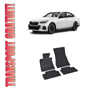Set 4 covorase Bmw Seria I5 2024-prezent, din cauciuc 100%, compatibile cu autoturismul BMW Seria i5